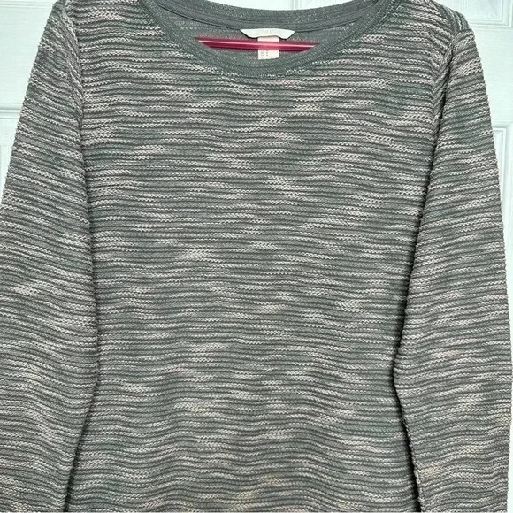 H&M Marled Sweatshirt Pullover Grey & Pink Size Medium - Picture 2 of 16